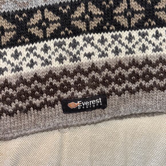 Everest Designs Wool Skirt Gray Nordic Fair Isle Medium M Lined - Picture 3 of 9